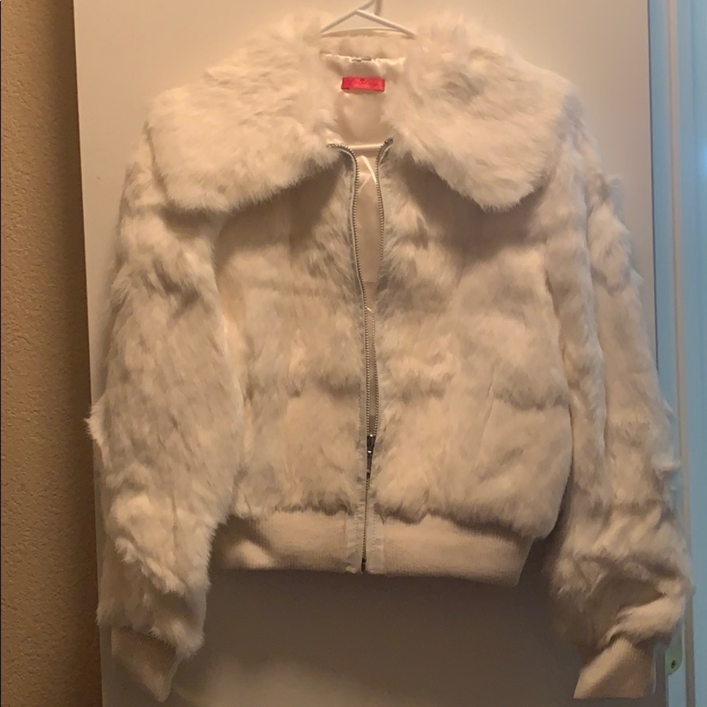 Rabbit fur coat